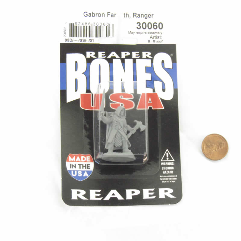 RPR30060 Gabron Farpath Ranger Miniature Figure 25mm Heroic Scale Reaper Bones USA 2nd Image