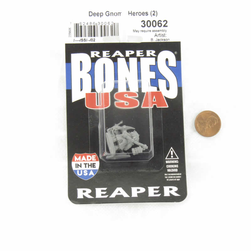 RPR30062 Deep Gnome Heroes Miniature Figure 25mm Heroic Scale Reaper Bones USA 2nd Image