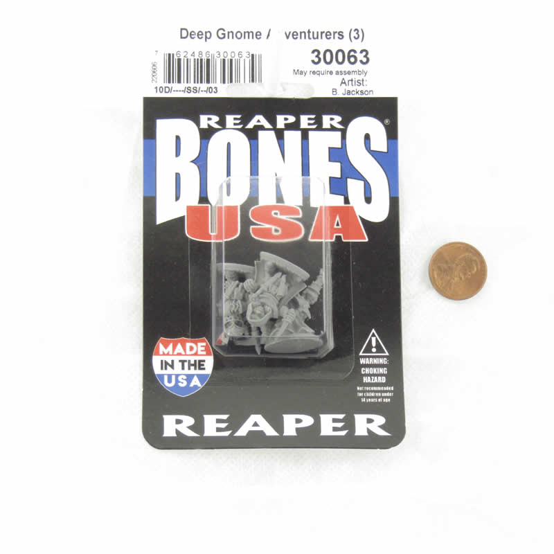 RPR30063 Deep Gnome Adventurers Miniature Figure 25mm Heroic Scale Reaper Bones USA 2nd Image