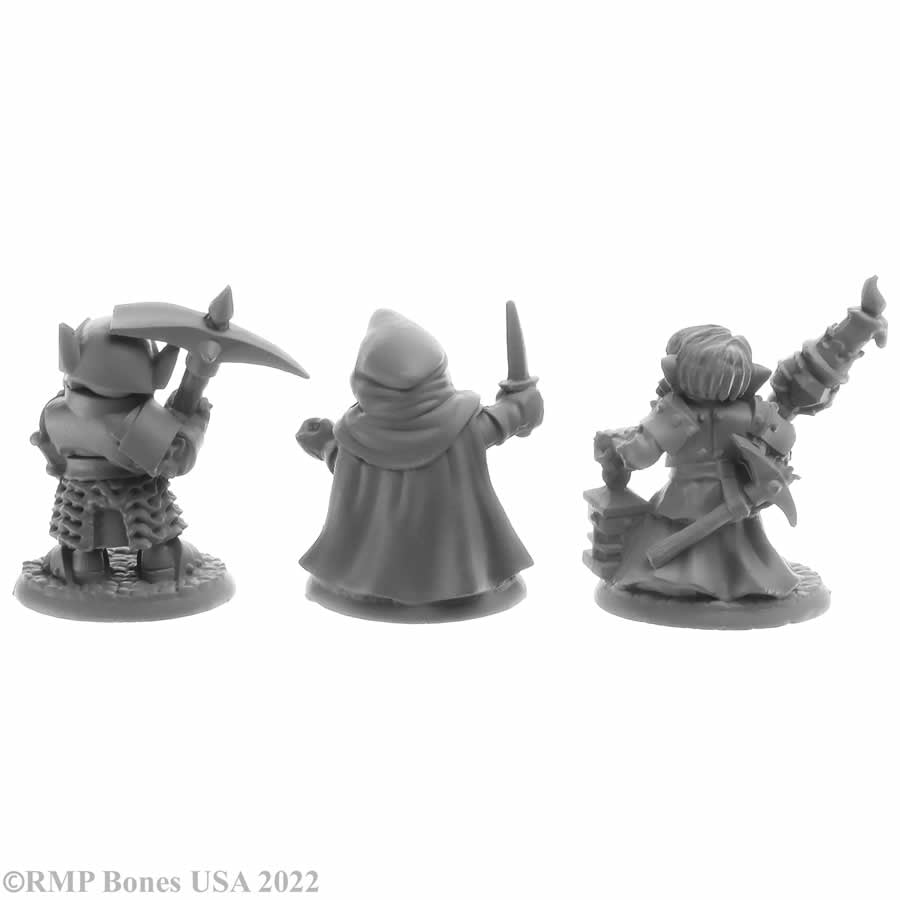 RPR30063 Deep Gnome Adventurers Miniature Figure 25mm Heroic Scale Reaper Bones USA 3rd Image
