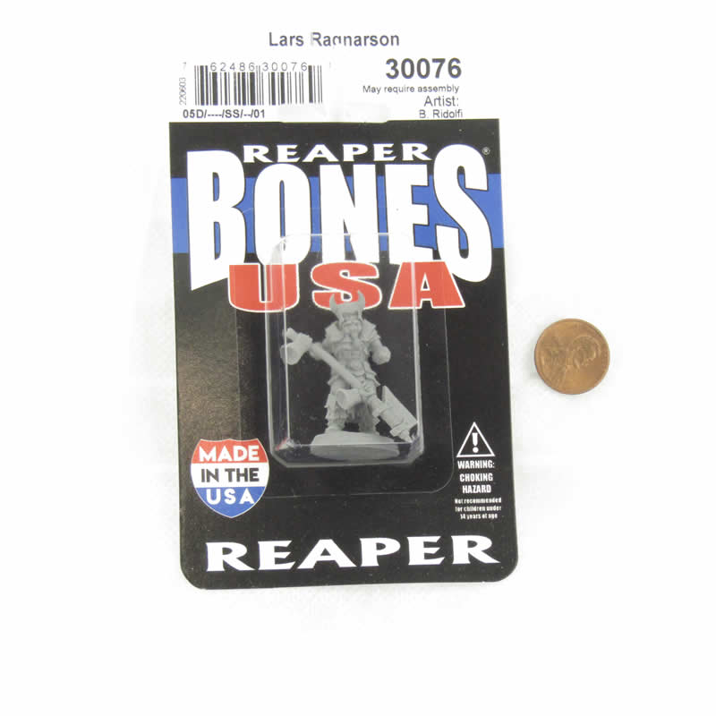 RPR30076 Lars Ragnarson Miniature Figure 25mm Heroic Scale Reaper Bones USA 2nd Image