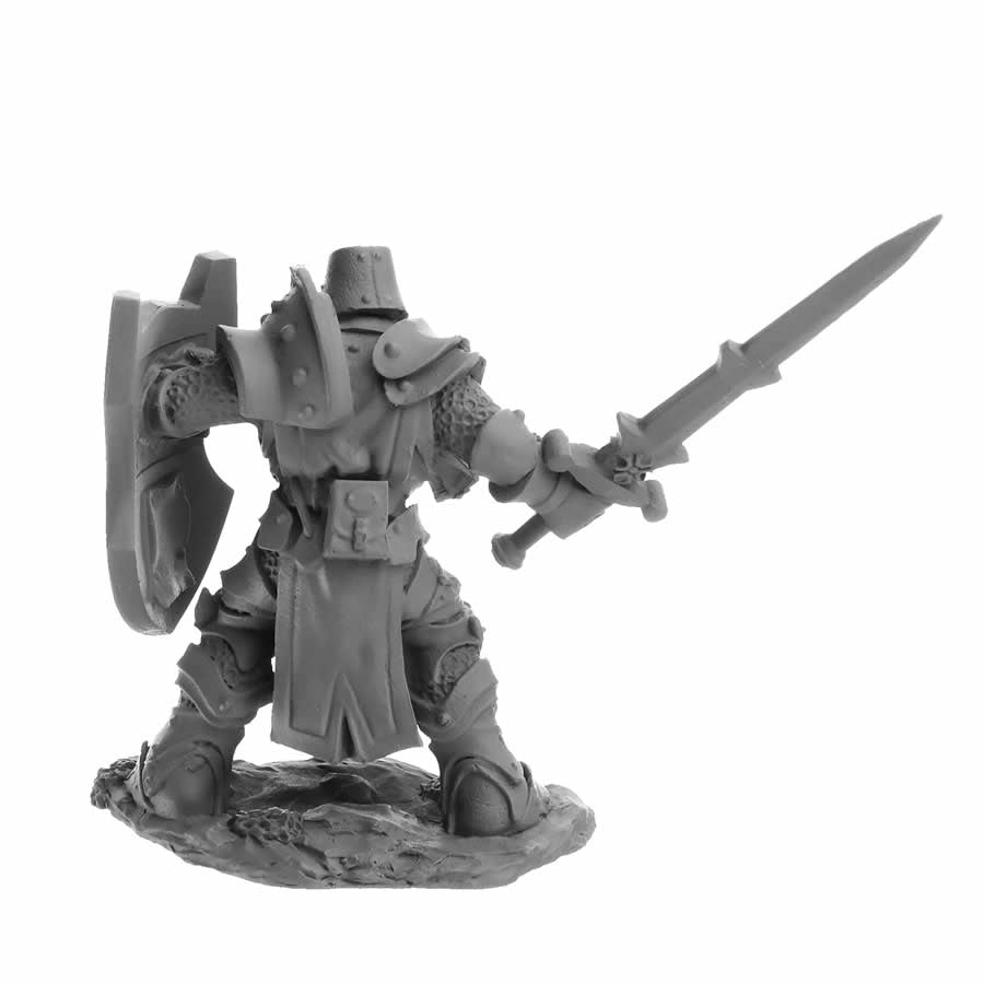 RPR30083 Human Crusader Miniature Figure 25mm Heroic Scale Reaper Bones USA