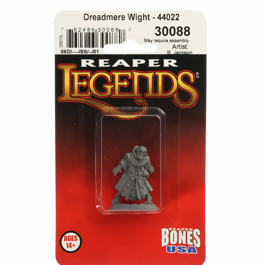 RPR30088 Dreadmere Wight Miniature Figure 25mm Heroic Scale Reaper Bones USA