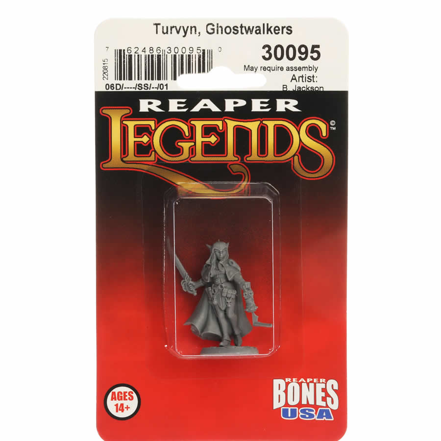 RPR30095 Turvyn Ghostwalkers Miniature Figure 25mm Heroic Scale Reaper Bones USA