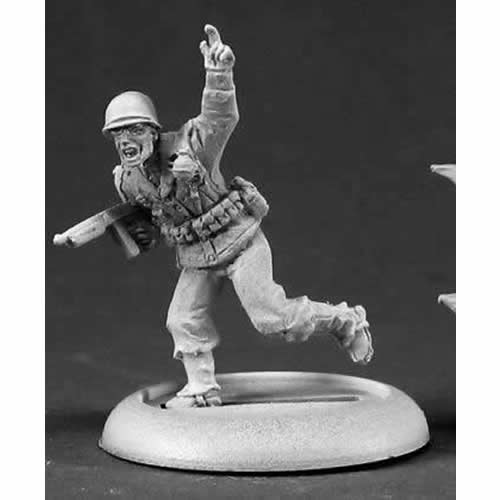 RPR37009 American NCO with Tommy Gun Miniature 25mm Heroic Scale Main Image