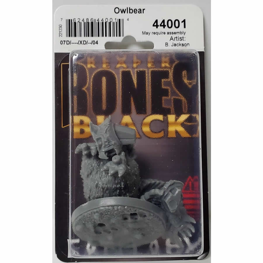 RPR44001 Owlbear Miniature 25mm Heroic Scale Reaper Bones Black