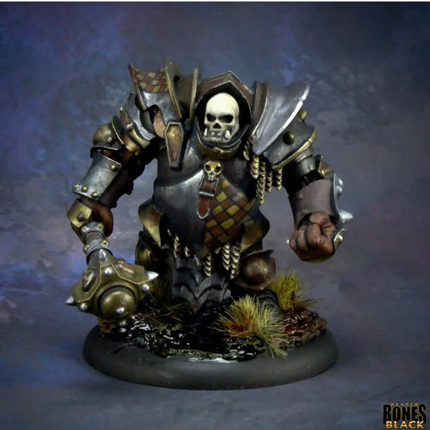 RPR44011 Maggotcrown Ogre Juggernaut Miniature 25mm Heroic Scale Bones Black Main Image