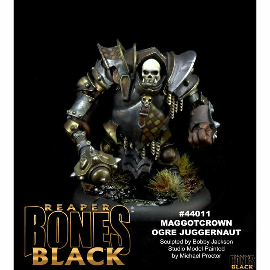 RPR44011 Maggotcrown Ogre Juggernaut Miniature 25mm Heroic Scale Bones Black 3rd Image