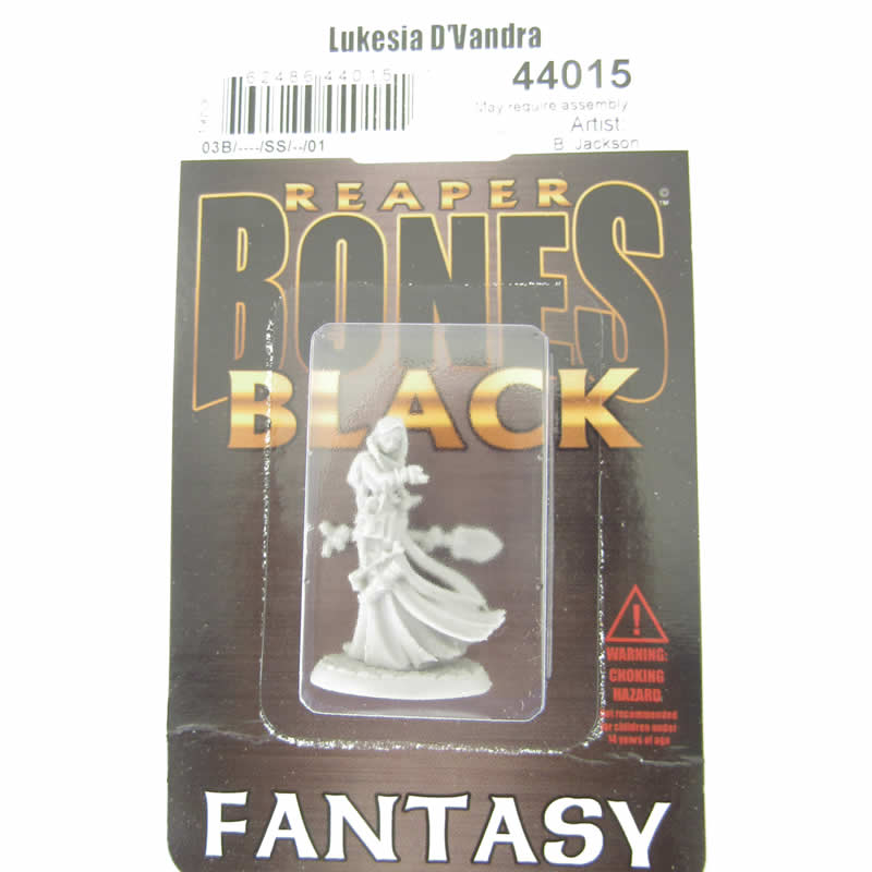 RPR44015 Dvandra Lukesia Sorceress  Miniature 25mm Heroic Scale Bones Black 2nd Image