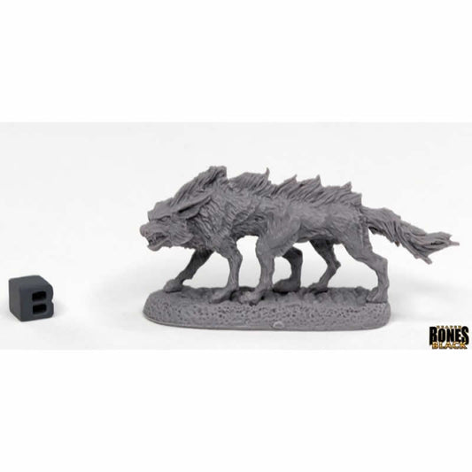 RPR44025 Bloodwolf Demon Wolf Miniature 25mm Heroic Scale Bones Black Main Image