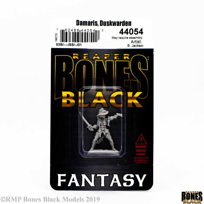 RPR44054 Damaris Duskwarden Miniature 25mm Heroic Scale Bones Black 2nd Image