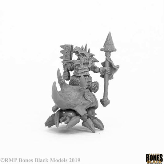 RPR44055 Bloodstone Gnome Cavalry Miniature 25mm Heroic Scale Bones Black Main Image
