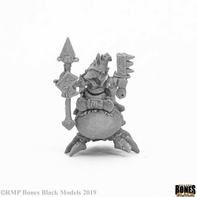 RPR44055 Bloodstone Gnome Cavalry Miniature 25mm Heroic Scale Bones Black 3rd Image