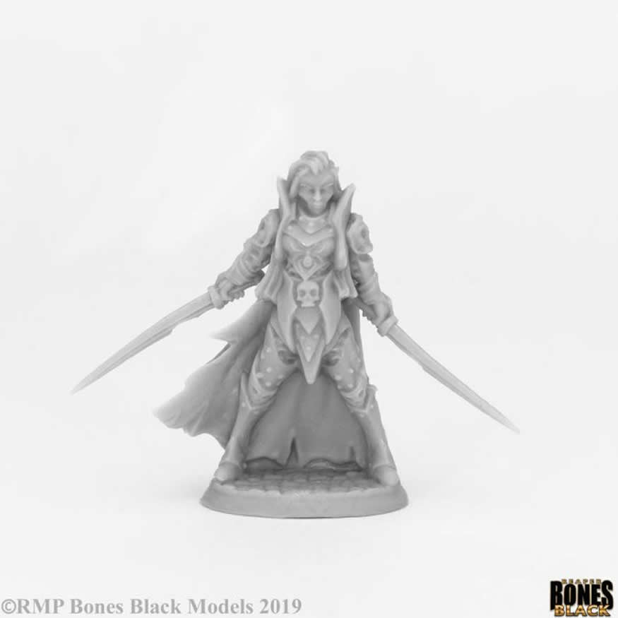 RPR44074 Dark Elf Elite Miniature 25mm Heroic Scale Bones Black Main Image