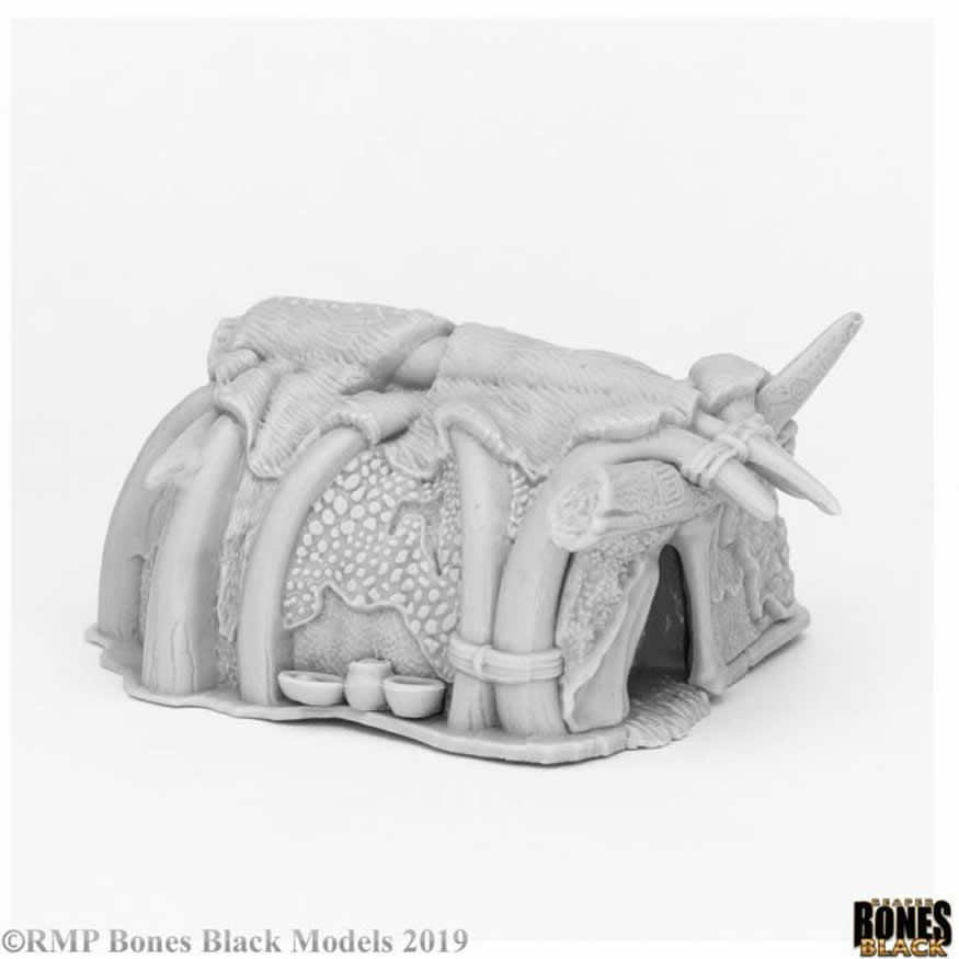 RPR44087 Runehorn Hut Miniature 25mm Heroic Scale Bones Black Main Image