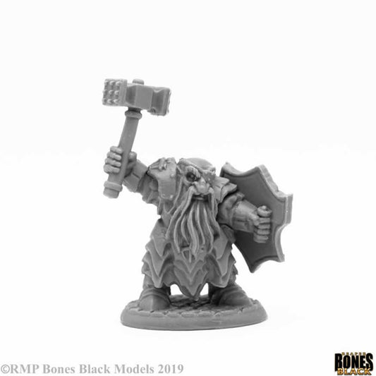RPR44107 Dark Dwarf Striker Miniature 25mm Heroic Scale Figure Bones Black Main Image