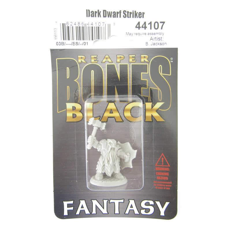 RPR44107 Dark Dwarf Striker Miniature 25mm Heroic Scale Figure Bones Black 2nd Image
