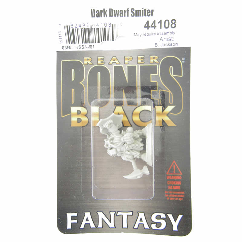 RPR44108 Dark Dwarf Smiter Miniature 25mm Heroic Scale Figure Bones Black 2nd Image
