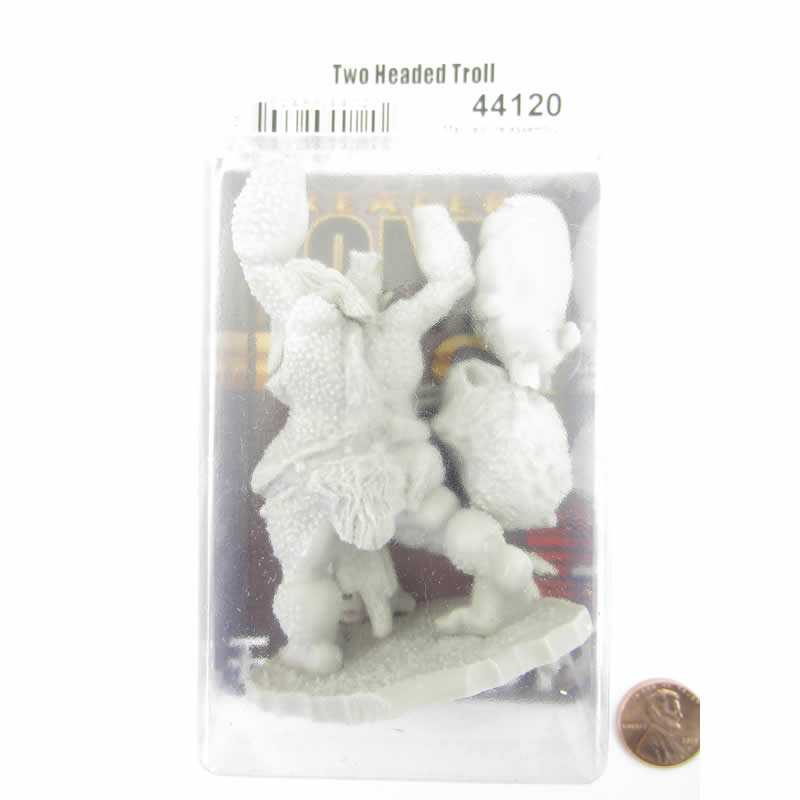 RPR44120 Two Headed Troll Miniature 25mm Heroic Scale Figure Bones Black 2nd Image