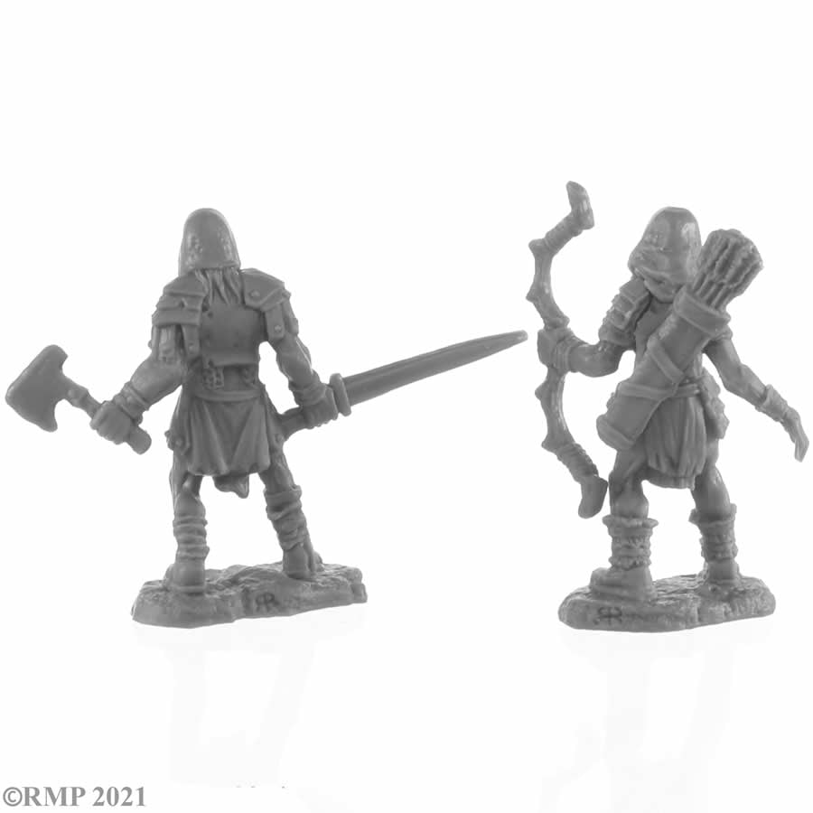 RPR44142 Rune Wight Hunters Miniature 25mm Heroic Scale Figure Bones Black 3rd Image