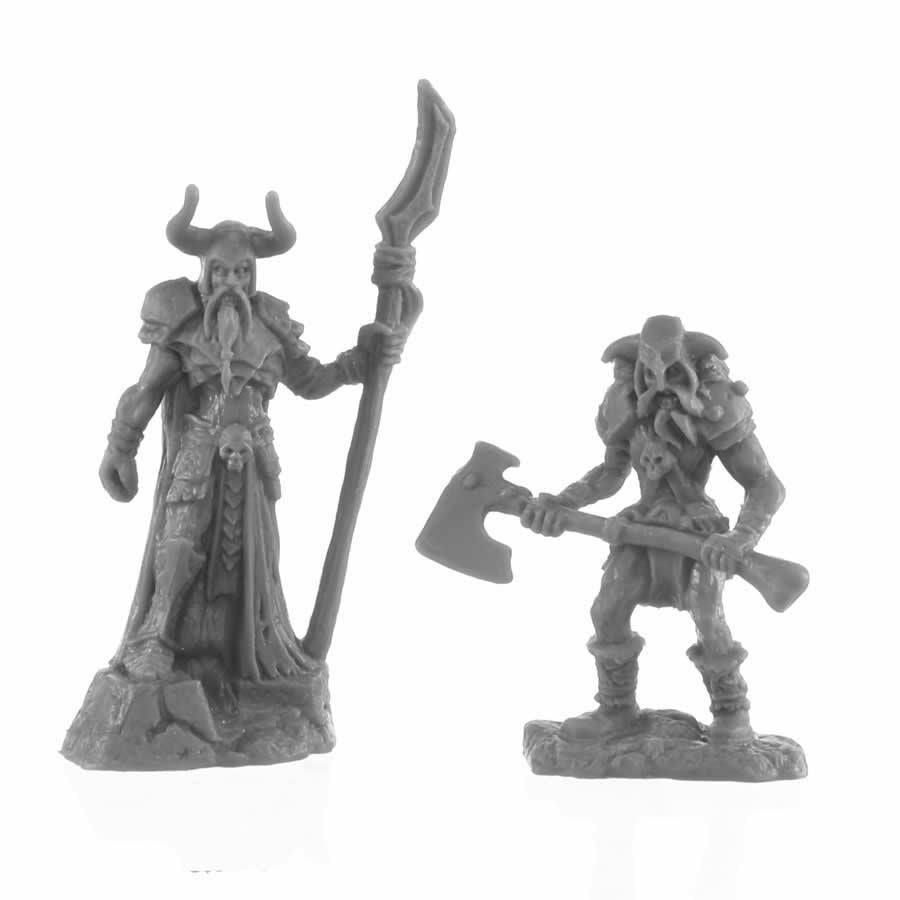 RPR44143 Rune Wight Thane and Jarl Miniature 25mm Heroic Scale Figure Bones Black Main Image