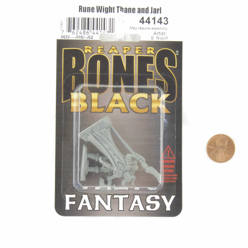 RPR44143 Rune Wight Thane and Jarl Miniature 25mm Heroic Scale Figure Bones Black 2nd Image
