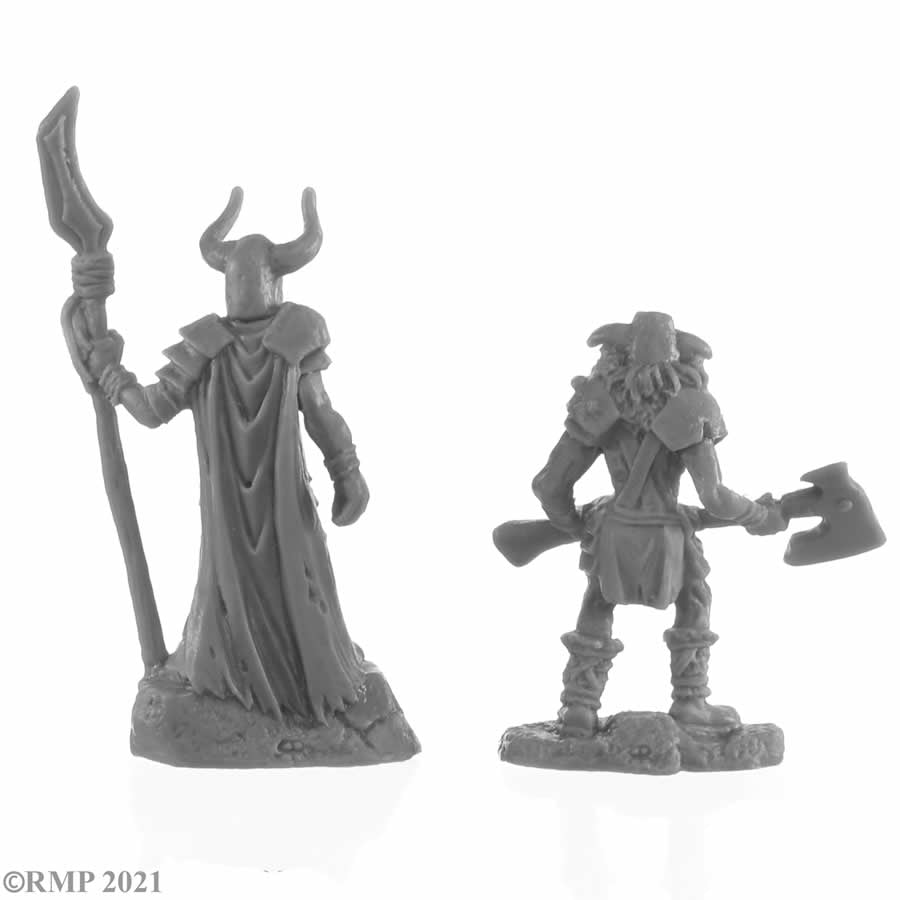 RPR44143 Rune Wight Thane and Jarl Miniature 25mm Heroic Scale Figure Bones Black 3rd Image