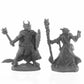 RPR44144 Dragonfolk Wizard and Cleric Miniature 25mm Heroic Scale Figure Bones Black Main Image