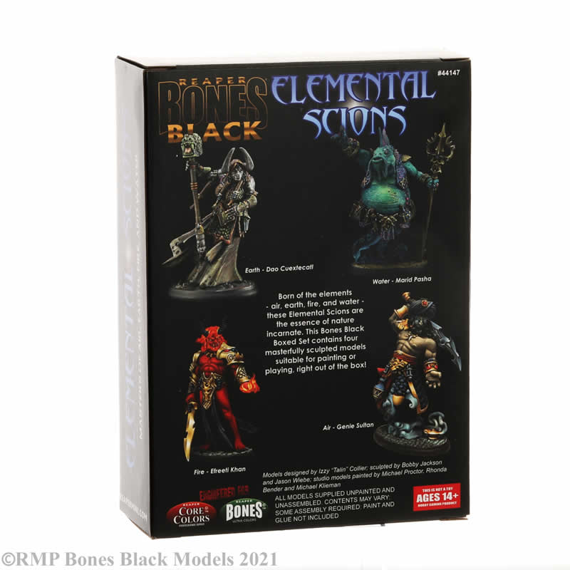 RPR44147 Elemental Scions Boxed Set Miniature 25mm Heroic Scale Figure Bones Black 4th Image
