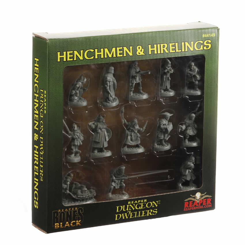 RPR44149 Henchmen and Hirelings Boxed Set Miniature 25mm Heroic Scale Figure Bones Black Main Image