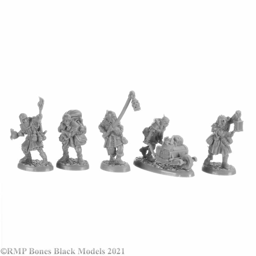 RPR44149 Henchmen and Hirelings Boxed Set Miniature 25mm Heroic Scale Figure Bones Black 3rd Image