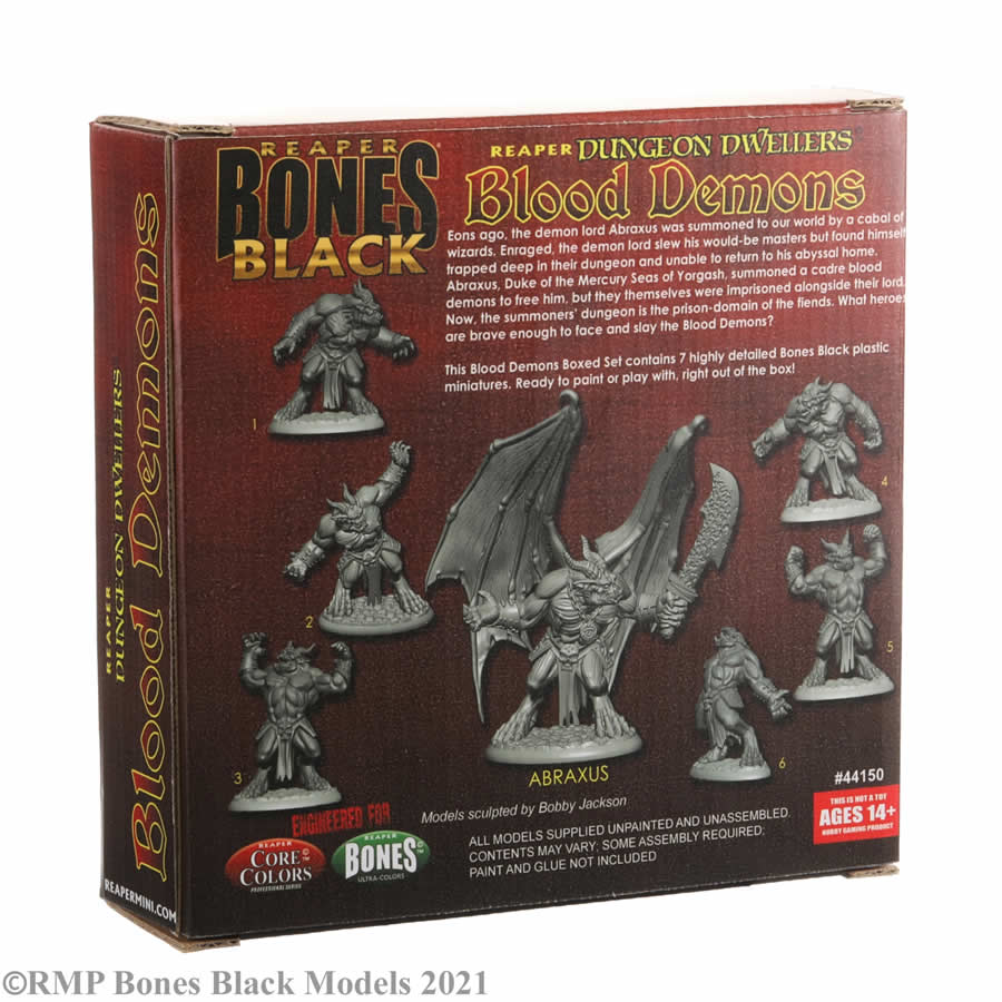 RPR44150 Blood Demons Boxed Set Miniature 25mm Heroic Scale Figure Bones Black 4th Image