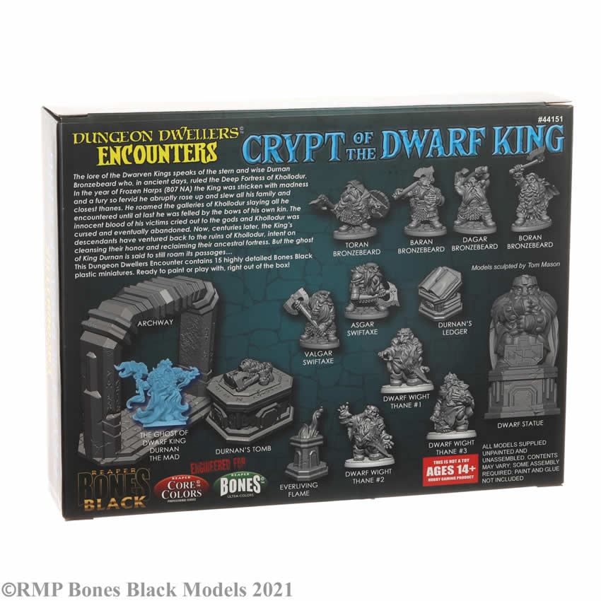 RPR44151 Crypt Of The Dwarf King Boxed Set Miniature 25mm Heroic Scale Figure Bones Black 2nd Image
