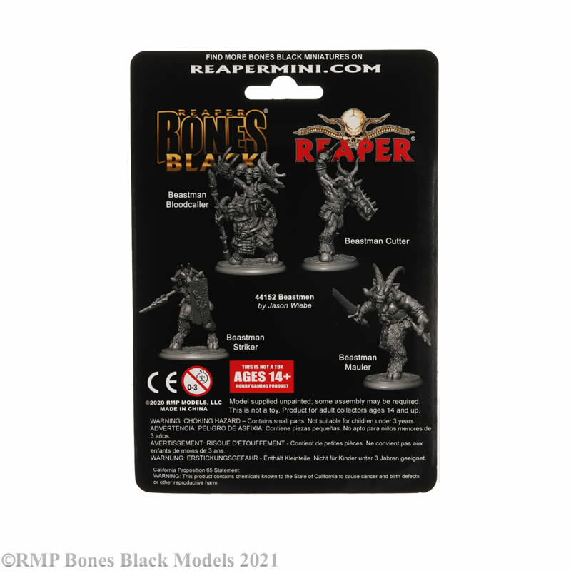 RPR44152 Beastmen Miniature 25mm Heroic Scale Figure Bones Black 3rd Image