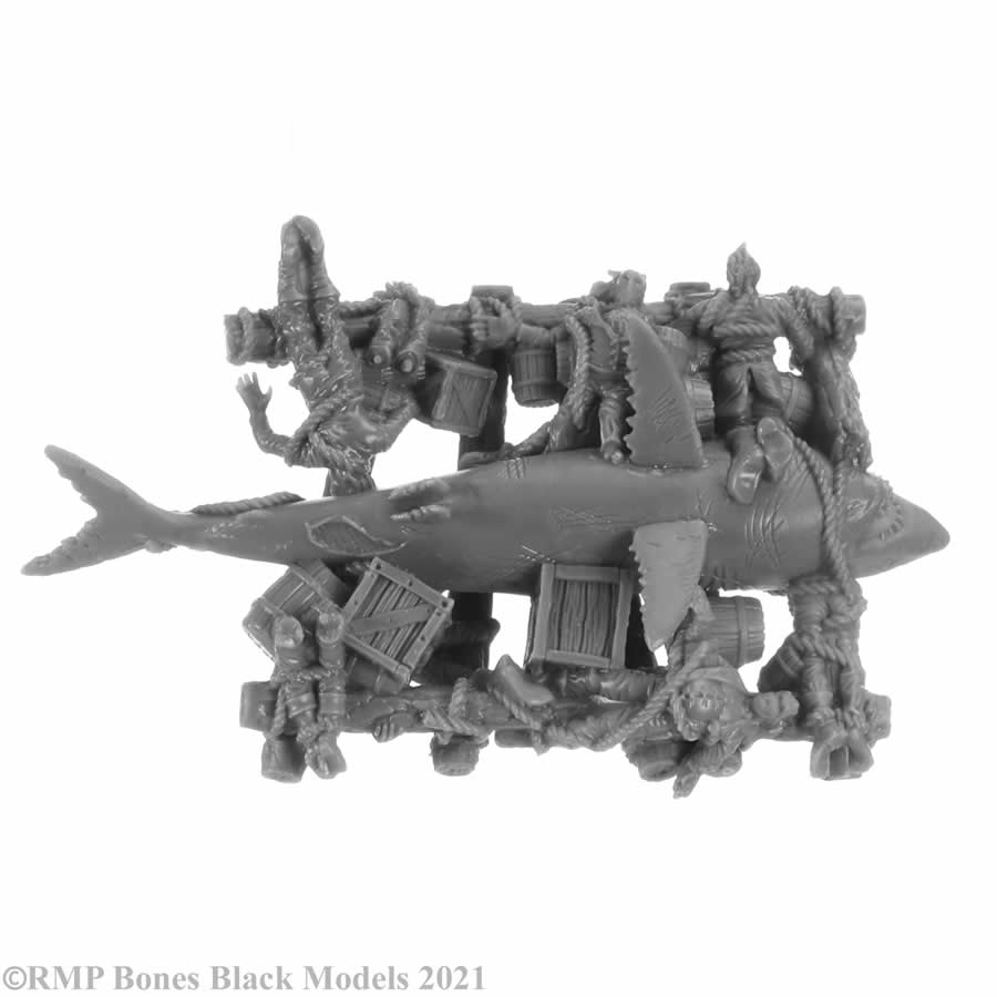 RPR44154 Raft of the Damned Miniature 25mm Heroic Scale Figure Bones Black 4th Image