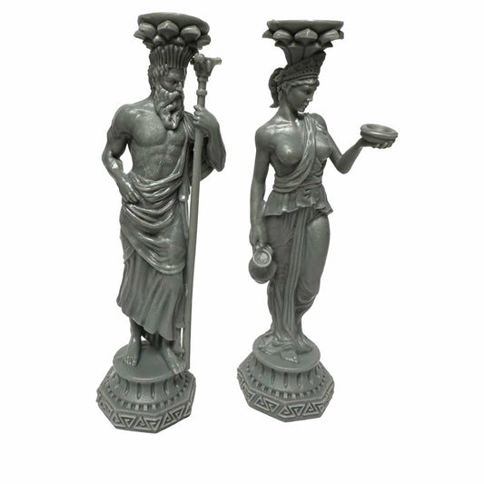 RPR44172 Greek Pillars (Zeus and Hera) Miniature 25mm Heroic Scale Figure Bones Black