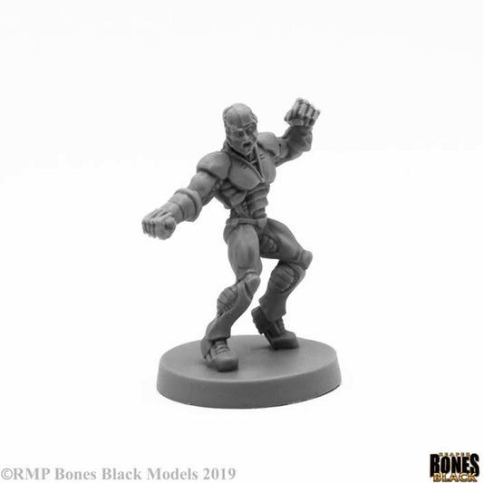 RPR49018 Slade Cyborg Hero Miniature 25mm Heroic Scale Bones Black Main Image