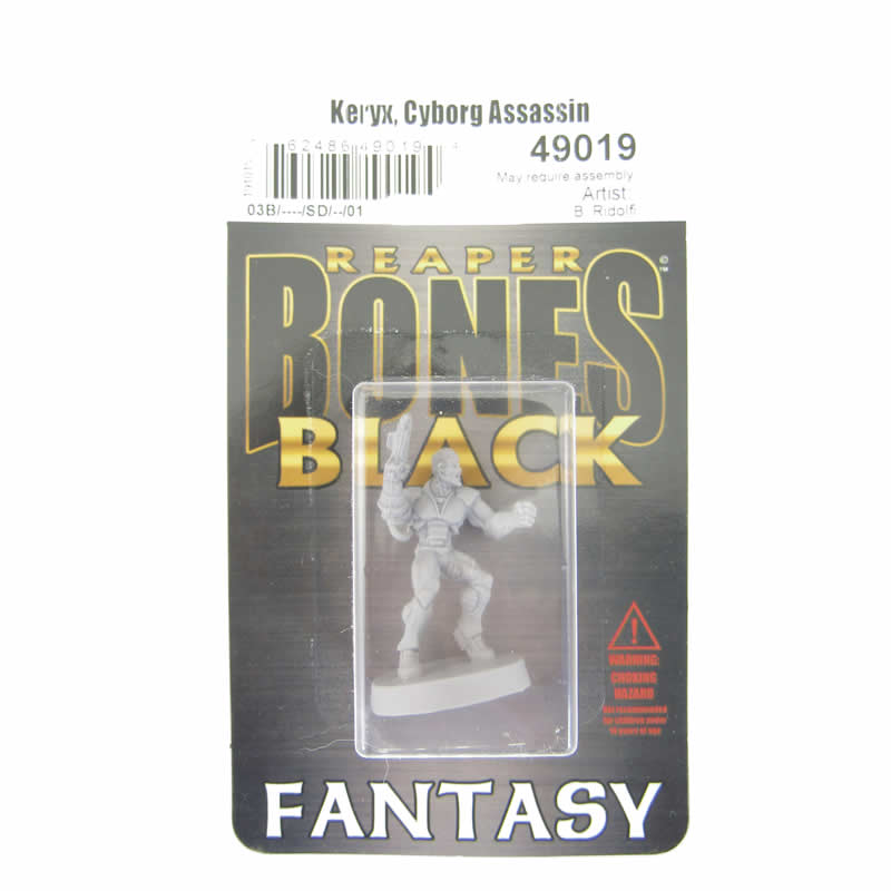 RPR49019 Keryx Cyborg Assassin Miniature 25mm Heroic Scale Bones Black 2nd Image