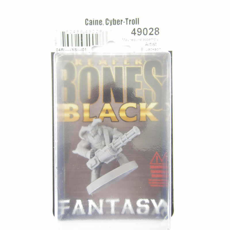 RPR49028 Caine Cyber Troll Miniature 25mm Heroic Scale Figure Bones Black 2nd Image