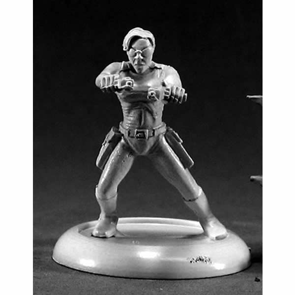 RPR50048 Eden Cybertech Heroine Miniature 25mm Heroic Scale Chronoscope Series Reaper Miniatures Main Image