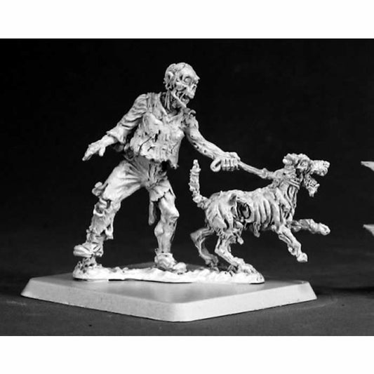 RPR50069 Zombie Dog Handler Miniature 25mm Heroic Scale Main Image