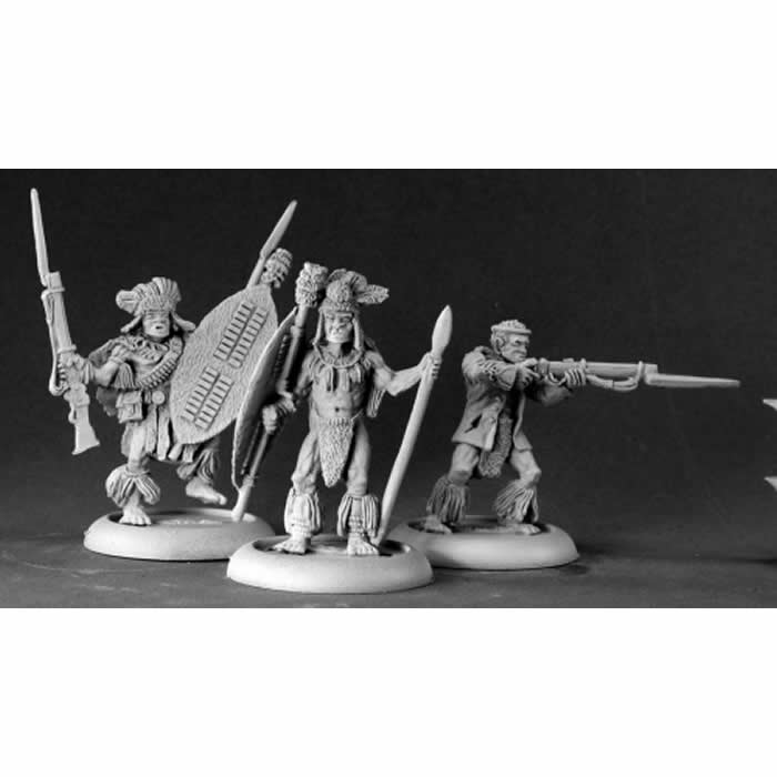 RPR50083 Zulu Warriors Miniature 25mm Heroic Scale Chronoscope Series Main Image