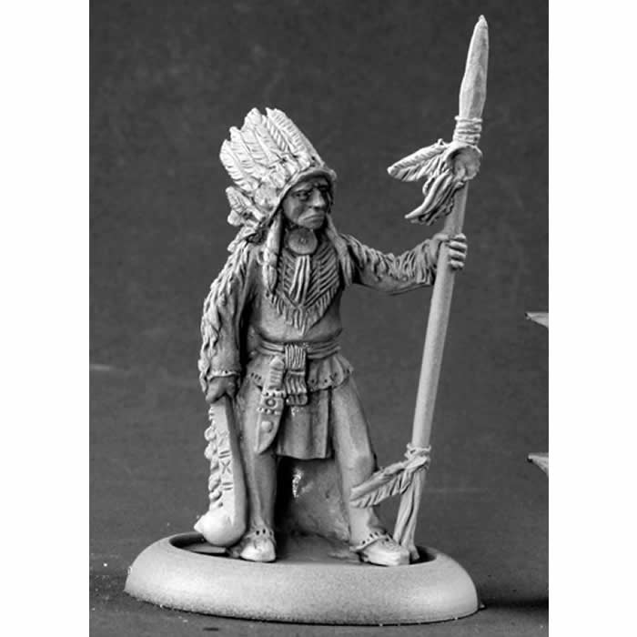 RPR50113 Native American Chieftain Miniature 25mm Heroic Scale 3rd Image