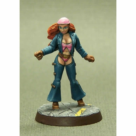 RPR50163 Peaches Biker Girl Miniature 25mm Heroic Scale Chronoscope Main Image