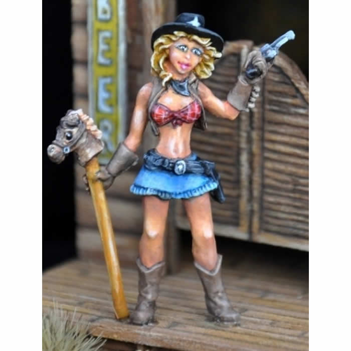 RPR50216 Sheila Silver Cowgirl Miniature 25mm Heroic Scale Chronoscope Main Image