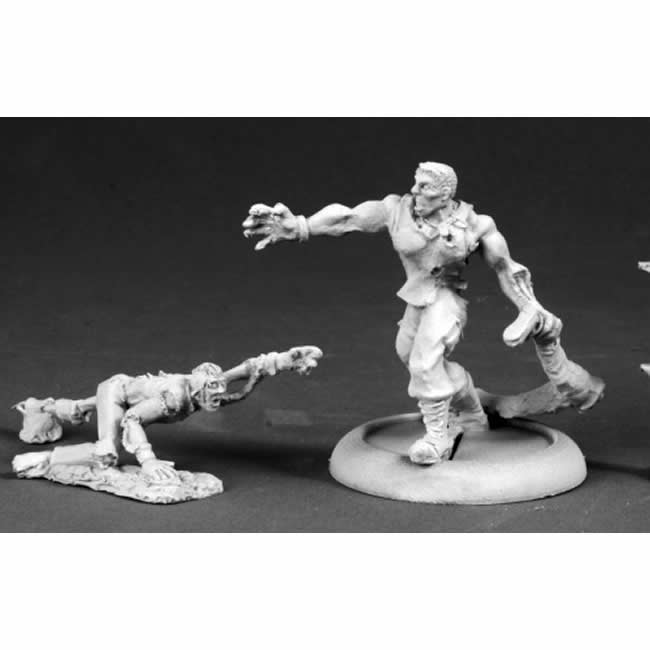 RPR50296 Zombies Pack of 2 Miniature 25mm Heroic Scale Chronoscope Main Image