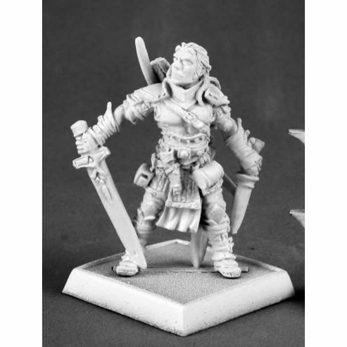 RPR60035 Valeros Male Iconic Fighter Miniature 25mm Heroic Scale 3rd Image