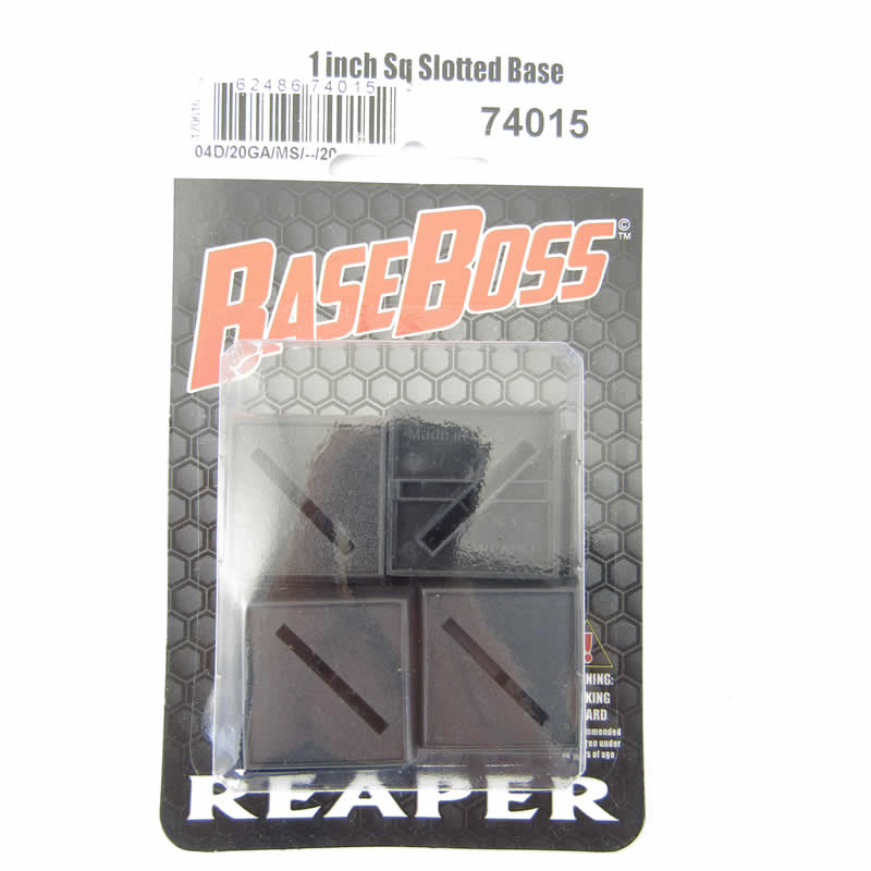 RPR74015 Plastic Base 1in Square with Universal Slot for Miniature Figures Pack of 20 2nd Image