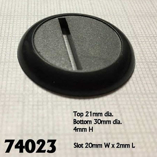RPR74023 30mm Round Plastic Bases with Slot Pack of 20 Reaper Miniatures Main Image