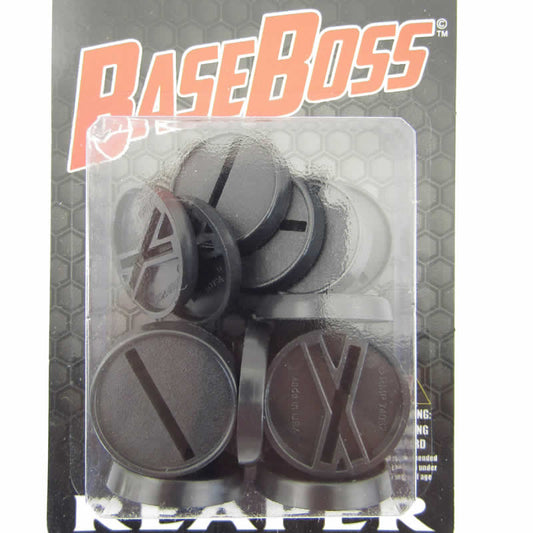 RPR74032 1in Round Plastic Miniature Gaming Base with Slot Pack of 20 Reaper Main Image
